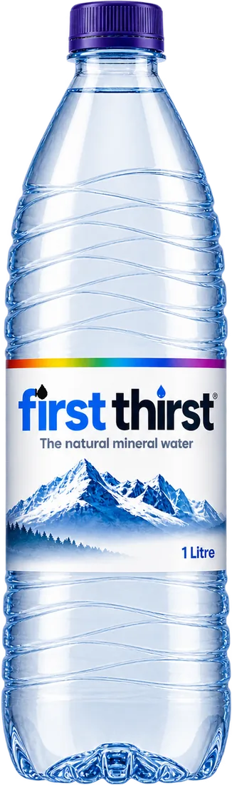 First Thirst 1 litre natural mineral water bottle