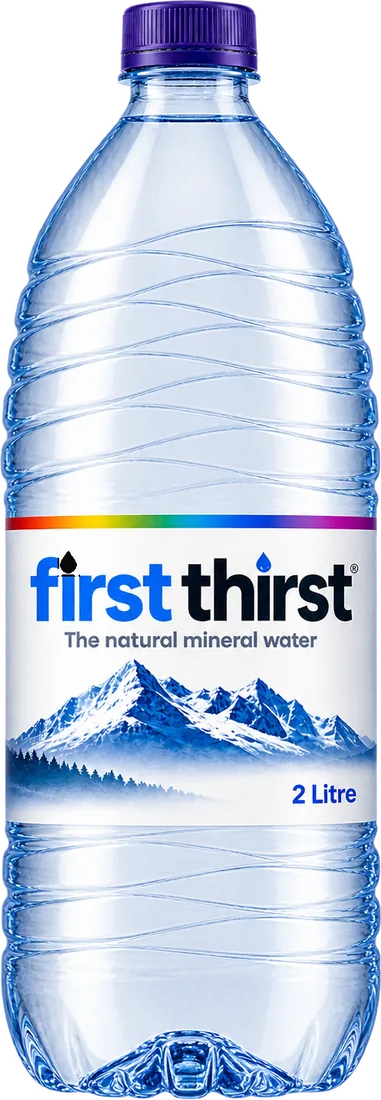 First Thirst 2 litre natural mineral water bottle