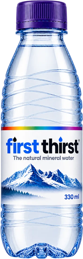 First Thirst 330 ml natural mineral water bottle